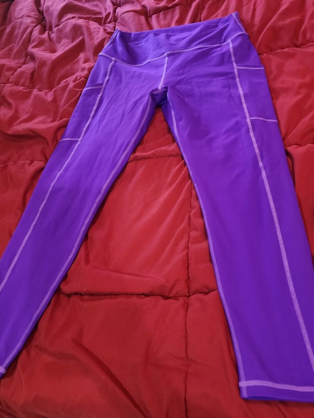 Fabletics Define PowerHold High-Waisted 7/8 Legging Purple size L